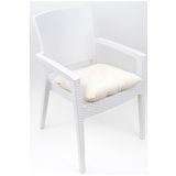 ALTINPAMUK MEGA Krem Sandalye Minderi 45x45 Özel Dikişli Bağcıklı