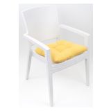 ALTINPAMUK MEGA Sarı Sandalye Minderi 45x45 Özel Dikişli Bağcıklı