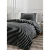 Altınpamuk Soft Çizgi Tek Kişilik Yatak Örtüsü 180X240 Antrasit - 180 x 240 cm