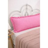 Altınpamuk Uzun Yastık Kılıfı Pembe Fırfırlı 50X135 cm - 50 x 135 cm
