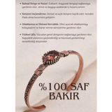 Altınsoy Tesbih Yeşil Zultanit Taşlı Renk Değiştiren Saf Bakır Bilezik