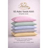 Altıntaş soft Yastık Kılıfı 10 Adet Pamuklu 5 Farklı Renk Yumuşak Doku 50*70 cm Fermuarlı 5 Çeşit Renkli