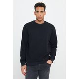 Altınyıldız Classics 2 Iplik Sıcak Tutan Standart Fit Normal Kesim Bisiklet Yaka Ottoman Desenli Sweatshirt - Siyah - XL