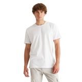 ALTINYILDIZ CLASSICS 360 Derece Esneyen Slim Fit Bisiklet Yaka Tişört, 2XL, 4A4800000011, Beyaz, Erkek