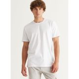 ALTINYILDIZ CLASSICS 360 Derece Esneyen Slim Fit Bisiklet Yaka Tişört, 3XL, 4A4800000011, Beyaz, Erkek