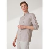 Altınyıldız Classics 4A2023200008 Vizon Slim Fit Düğmeli Yaka Erkek Gömlek