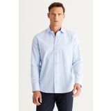 Altınyıldız Classics 4A2024100012 Açık Mavi Slim Fit Klasik Yaka Erkek Gömlek
