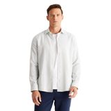 Altınyıldız Classics 4A2024100071 Yeşil Beyaz Slim Fit Klasik Yaka Erkek Gömlek