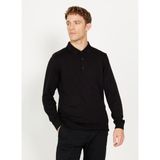 Altınyıldız Classics 4A4924100059 Siyah Polo Yaka Standart Erkek Kazak