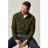 Altınyıldız Classics 4A5221100016 Standart Fit Günlük Fermuarlı Yaka Haki Erkek Polar Sweatshirt