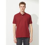 Altınyıldız Classics 4A9000000002 Polo Yaka Bordo Erkek T Shirt