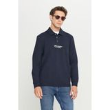 Altınyıldız Classics AC&Co Erkek Polo Yaka Pamuklu Standart Fit Sweatshirt Lacivert L Beden