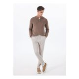 ALTINYILDIZ CLASSICS Altınyıldız Classics Bağlamalı Bel Normal Paça Slim Fit Bej Erkek Pantolon ACE001252273_BEJ