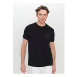 ALTINYILDIZ CLASSICS Altınyıldız Classics Bisiklet Yaka Baskılı Siyah Erkek T-Shirt ACE091252074_SYH