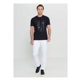 ALTINYILDIZ CLASSICS Altınyıldız Classics Bisiklet Yaka Baskılı Siyah Erkek T-Shirt ACE091252408_SYH
