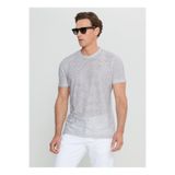 ALTINYILDIZ CLASSICS Altınyıldız Classics Bisiklet Yaka Çizgili Beyaz - Lacivert Erkek T-Shirt ACE091252395_BZL