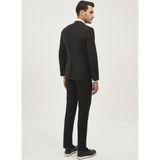 Altınyıldız Classics ALTINYILDIZ CLASSICS Erkek Siyah Slim Fit Dar Kesim Mono Yaka Yünlü Su Ve Leke Tutmayan Nano Takım Elbise - 6 Drop - 46