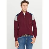 Altınyıldız Classics Bato Yaka Standart Lacivert - Bordo Erkek Kazak ACE049261481_BRL - M