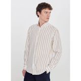 Altınyıldız Classics Beyaz - Bej Erkek Regular Fit Gömlek ACE201262078 - 2XL
