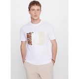 Altınyıldız Classics Beyaz Erkek Slim Fit Fırça Desenli T-Shirt ACE091262762 - XL