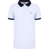 Altınyıldız Classics Beyaz Erkek Slim Fit Logo Baskılı Polo T-Shirt ACE091262941 - Beyaz - Lacivert - 2XL