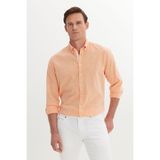 Altınyıldız Classics Comfort Fit Düğmeli Yaka Turuncu Erkek Gömlek ACE020252163_TRN - 2XL