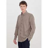 ALTINYILDIZ CLASSICS Düğmeli Comfort Fit Gömlek, L, 5003361674, Haki, Erkek