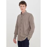 ALTINYILDIZ CLASSICS Düğmeli Comfort Fit Gömlek, S, 5003361674, Haki, Erkek
