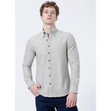 ALTINYILDIZ CLASSICS Düğmeli Slim Fit Oxford Gömlek, S, 5002867053, Haki, Erkek