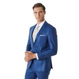 ALTINYILDIZ CLASSICS Eksta Slim Fit Dar Kesim Mono Yaka Kareli Mavi Takım Elbise, Renk Mavi, Beden 52-6 Drop