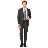 ALTINYILDIZ CLASSICS Ekstra Slim Fit Dar Kesim Kırlangıç Yaka Desenli Takım Elbise, Renk Antrasit, Beden 46-6 Drop
