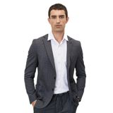 ALTINYILDIZ CLASSICS Ekstra Slim Fit Dar Kesim Mono Yaka Desenli Takım Elbise, Renk Antrasit, Beden 50-6 Drop