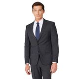 ALTINYILDIZ CLASSICS Ekstra Slim Fit Dar Kesim Mono Yaka Desenli Takım Elbise, Renk Antrasit-Lacivert, Beden 46-6 Drop