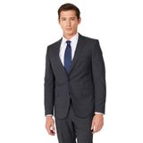 ALTINYILDIZ CLASSICS Ekstra Slim Fit Dar Kesim Mono Yaka Desenli Takım Elbise, Renk Antrasit-Lacivert, Beden 48-6 Drop