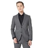 ALTINYILDIZ CLASSICS Ekstra Slim Fit Dar Kesim Mono Yaka Kareli Yünlü Takım Elbise, Renk Gri, Beden 46-6 Drop