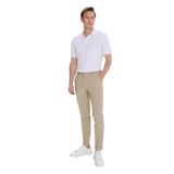 ALTINYILDIZ CLASSICS Erkek Açık Haki Slim Fit Dar Kesim Beli Lastikli Yan Cep Rahat Pantolon