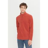 Altınyıldız Classics Erkek Açık Kahve Anti-Pilling Tüylenme Yapmayan Standart Fit Dik Yaka Polar Sweatshirt - Açık Kahverengi - 2XL