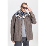 Altınyıldız Classıcs Erkek Açık Kahve Oversize Geniş Kesim Klasik Yaka Yünlü Kırçıl Desenli Flanel Kışlık Gömlek Ceket