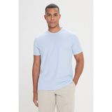 Altınyıldız Classics Erkek Açık Mavi Slim Fit Dar Kesim Bisiklet Yaka Pamuklu Tişört - Açik Mavi