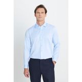 Altınyıldız Classics Erkek Açık Mavi Slim Fit Dar Kesim Klasik Yaka %100 Pamuk Ütü Gerektirmeyen Non-Iron Gömlek - 3XL