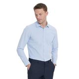 ALTINYILDIZ CLASSICS, Erkek Açık Mavi Slim Fit Dar Kesim Klasik Yaka Pamuklu Armürlü Gömlek, Açık Mavi, S
