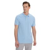 ALTINYILDIZ CLASSICS Erkek Açık Mavi Slim Fit Dar Kesim Polo Yaka%100 Pamuk Kısa Kollu Tişört, Açık Mavi, L