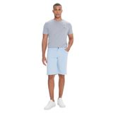 Altınyıldız Classics Erkek Acık Mavı Slim Fit Dar Kesim Yan Cepli Gofre Desenli Şort