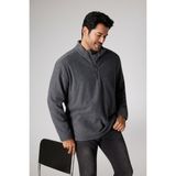 Altınyıldız Classics Erkek Antrasit Anti-pilling Tüylenme Yapmayan Standart Fit Dik Yaka Soğuk Geçirmez Polar Sweatshirt - Antrasit Melanj
