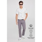 Altınyıldız Classics Erkek Antrasit Diz İzi Yapmayan Slim Fit Dar Kesim 5 Cep Pamuklu Kanvas Esnek Chino Pantolon - 48