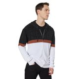 ALTINYILDIZ CLASSICS Erkek Antrasit-Ekru Standart Fit Normal Kesim Kapüşonlu %100 Pamuk Triko Hırka - XL - Antrasit - Ekru