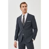 ALTINYILDIZ CLASSICS Erkek Antrasit Ekstra Slim Fit Dar Kesim Pötikareli Antrasit Takım Elbise - 46 - 6 Drop
