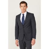 Altınyıldız Classics Erkek Antrasit-lacivert Yünlü Ekstra Slim Fit Dar Kesim Mono Yaka Desenli Takım Elbise - Antrasit - Lacivert - 46 - 6 Drop