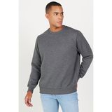 Altınyıldız Classics Erkek Antrasit-melanj Standart Fit Normal Kesim Içi Polarlı 3 Iplik Bisiklet Yaka Sweatshirt - Antrasit Melanj