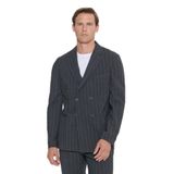 ALTINYILDIZ CLASSICS Erkek Antrasit Slim Fit Dar Kesim Kırlangıç Yaka Gofre Desenli Yünlü Takım Elbise, Antrasit, 46-6 Drop